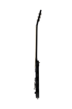 Epiphone SG Tribute electric guitar in ebony finish, featuring a solid body, double-cutaway design, and chrome hardware.