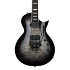 ESP E-II Eclipse Floyd Rose electric guitar with quilt maple top in Charcoal Burst finish, featuring a Floyd Rose tremolo system.