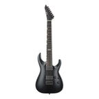 ESP E-II Horizon NT 7-string baritone electric guitar in black satin finish, featuring a sleek design and hipshot hardware.