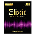 Elixir 21027 Attune Phosphor Bronze Acoustic Guitar Strings Custom Light 11-52
