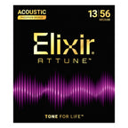 Elixir 21102 Attune Phosphor Bronze Acoustic Guitar Strings Medium 13-56