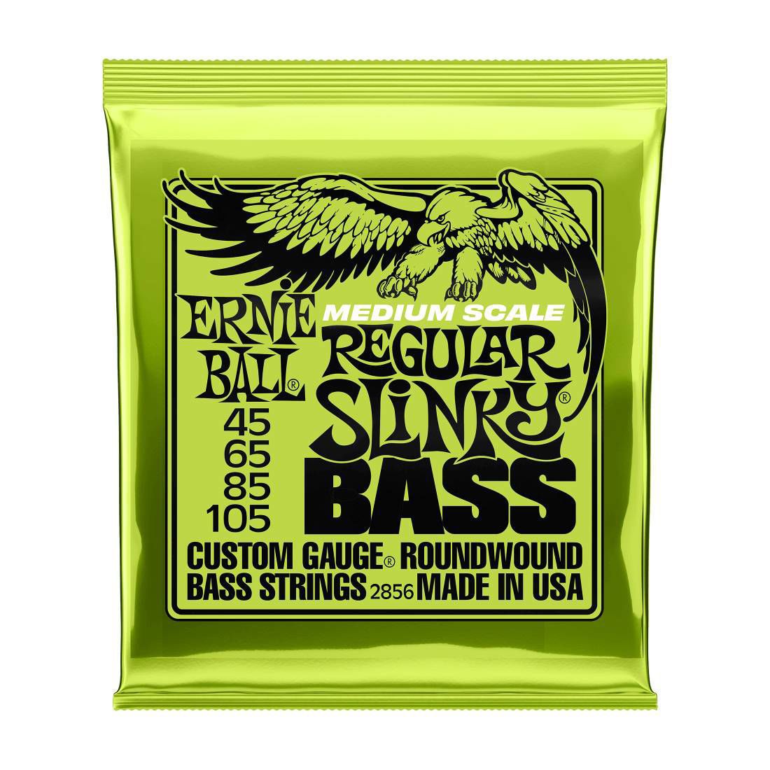 Ernie Ball 2856 45-105 4 String Regular Slinky Medium Scale Bass Guitar Strings