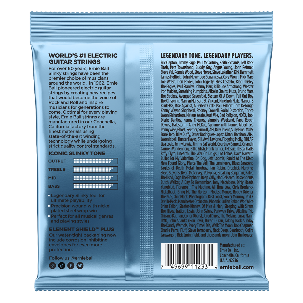 Ernie Ball Primo Slinky Nickel Wound Electric Guitar Strings 3-Pack 9.5-44