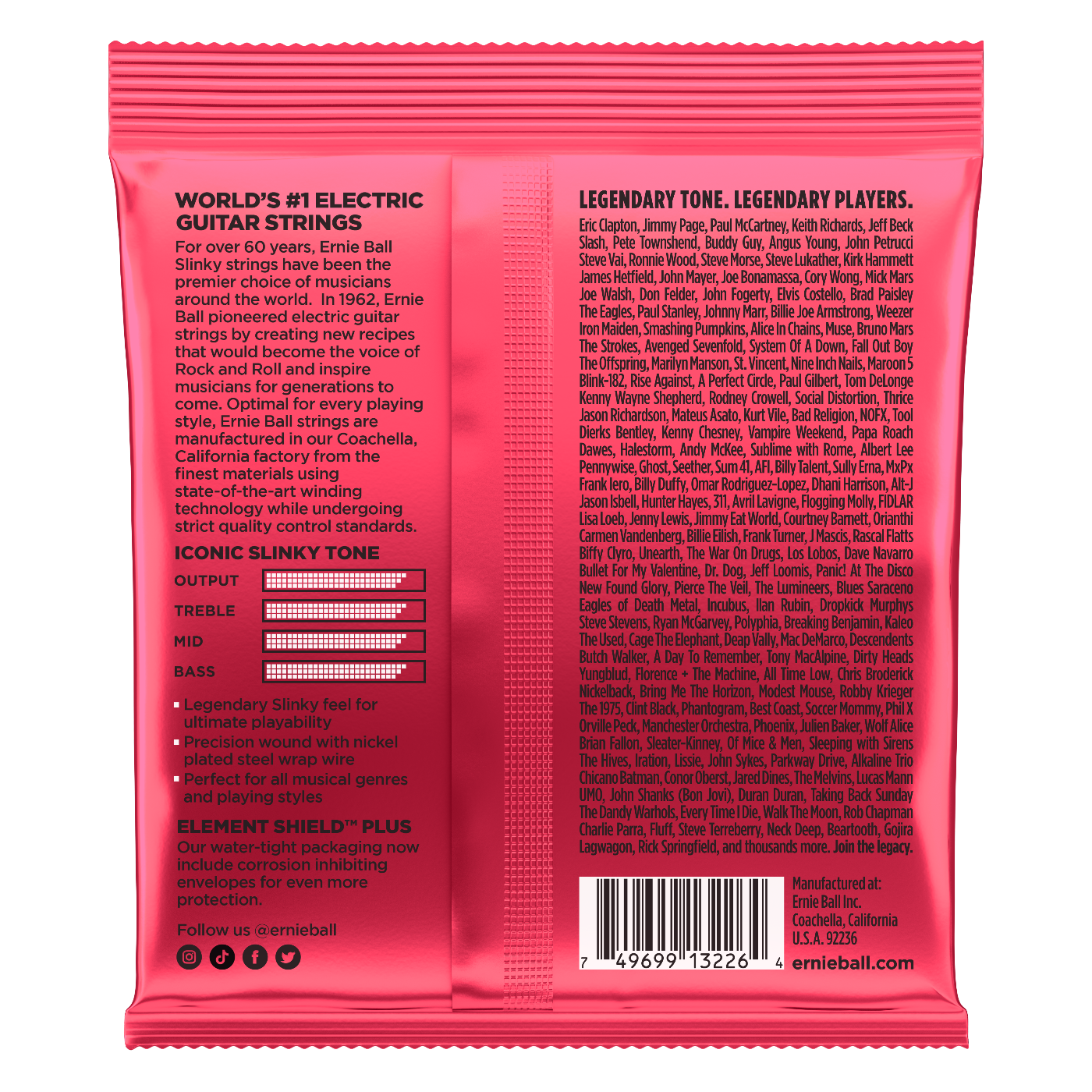 Ernie Ball Burly Slinky Nickel Wound Electric Guitar Strings 3-Pack 11-52