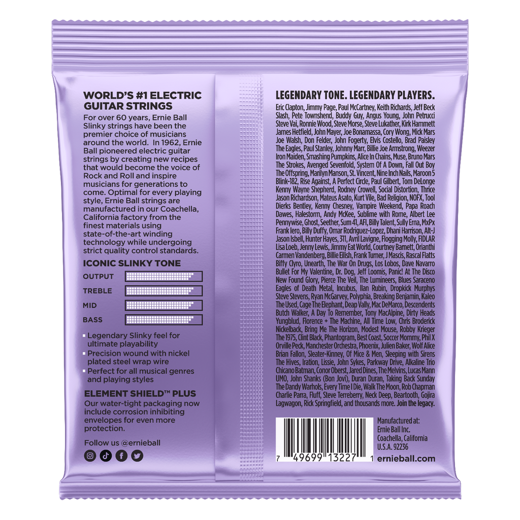 Ernie Ball Ultra Slinky Nickel Wound Electric Guitar Strings 3-Pack 10-48