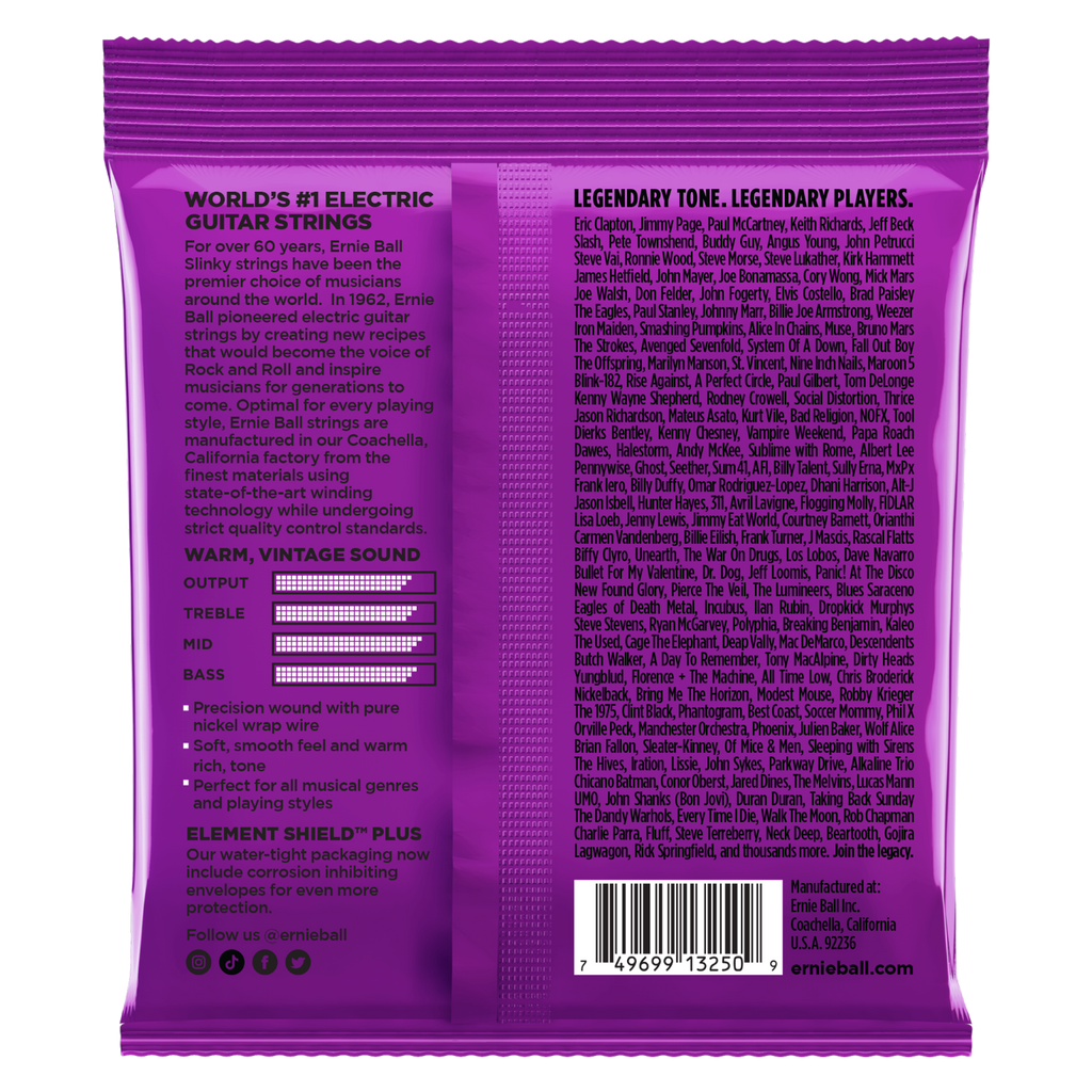 Ernie Ball Power Slinky Classic RnR Electric Guitar Strings 3-Pack 11-48