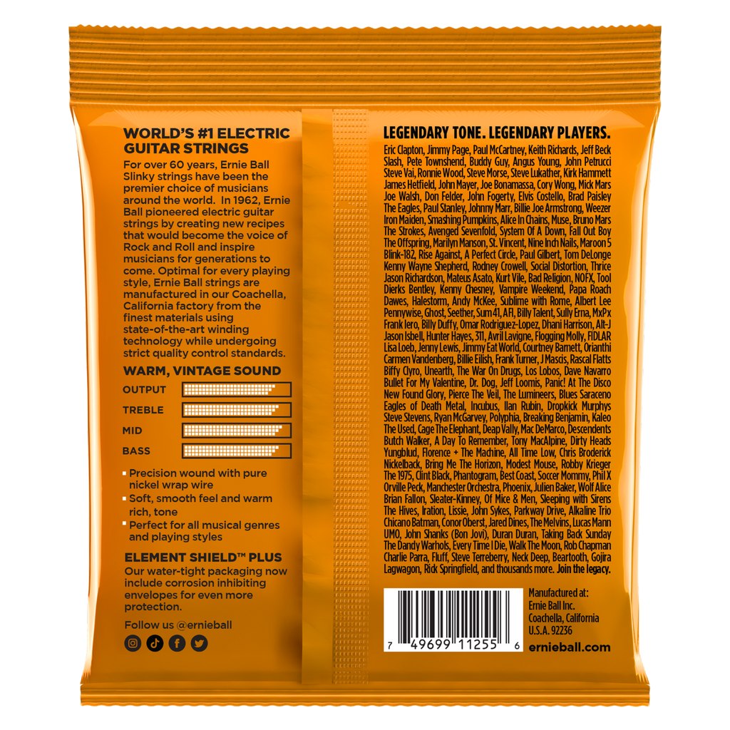 Ernie Ball Hybrid Slinky Classic RnR Electric Guitar Strings 3-Pack 9-46