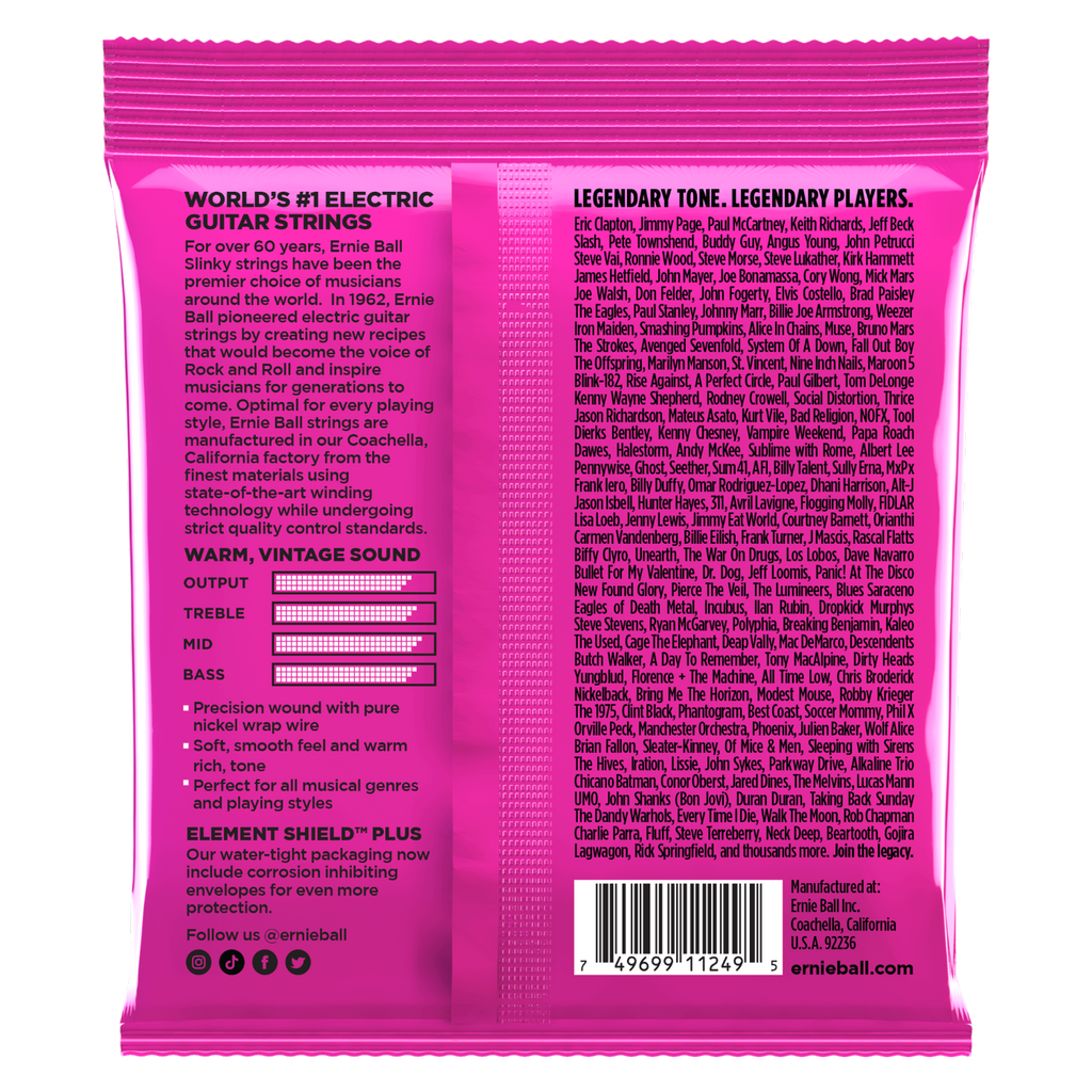 Ernie Ball Super Slinky Classic RnR Electric Guitar Strings 3-Pack 9-42