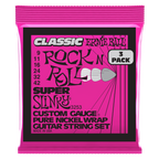 Ernie Ball Super Slinky Classic RnR Electric Guitar Strings 3-Pack 9-42