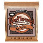 Ernie Ball Earthwood Light Phosphor Bronze Acoustic Guitar Strings 3-Pack 11-52