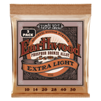 Ernie Ball Earthwood Extra Light Phosphor Bronze Acoustic Guitar Strings 3-Pack 10-50