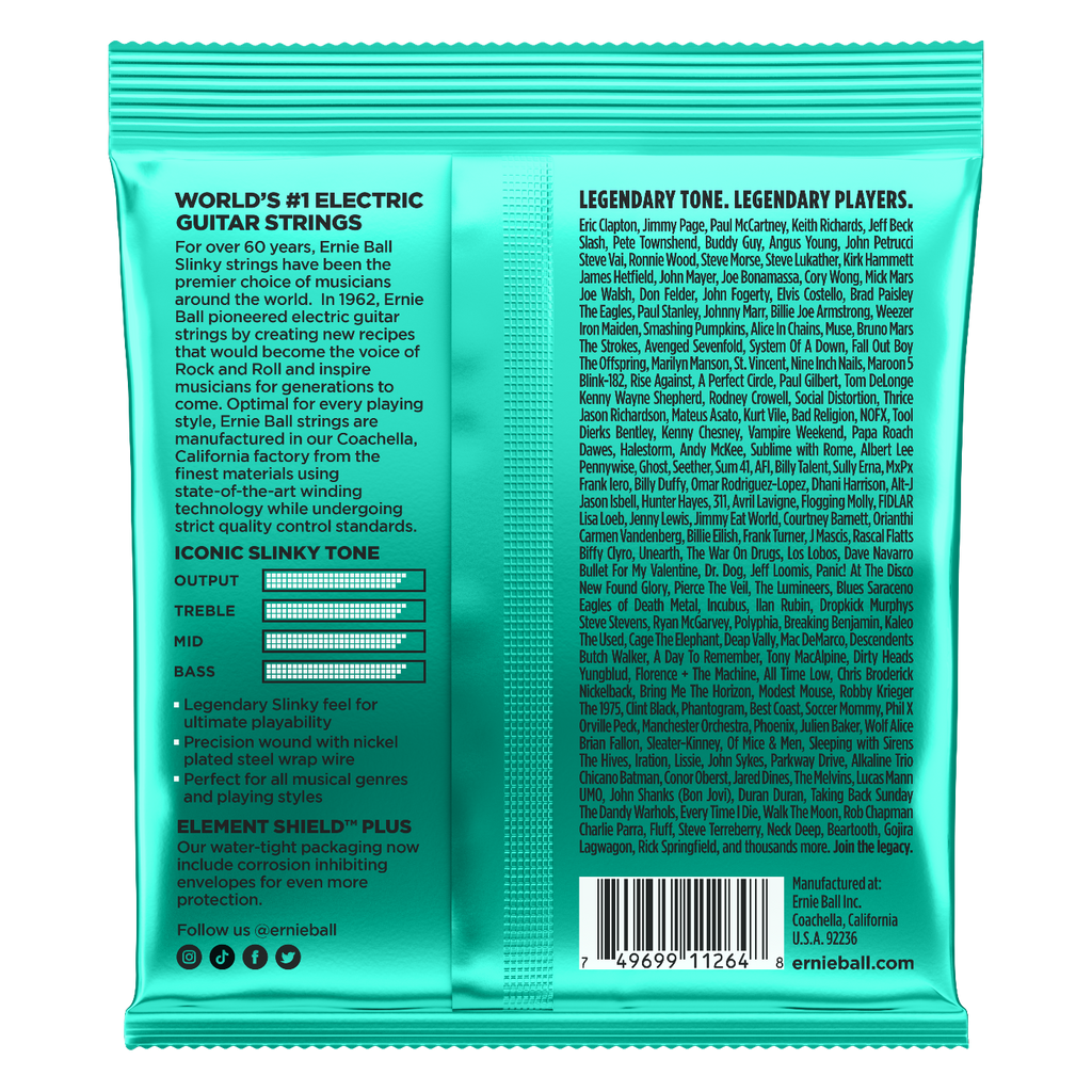 Ernie Ball Not Even Slinky Electric Guitar Strings 3-Pack 12-56
