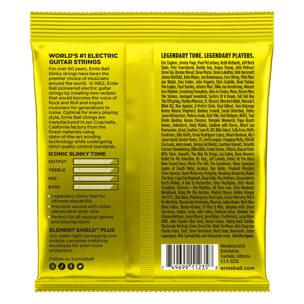 Ernie Ball Beefy Slinky Electric Guitar Strings 3-Pack 11-54