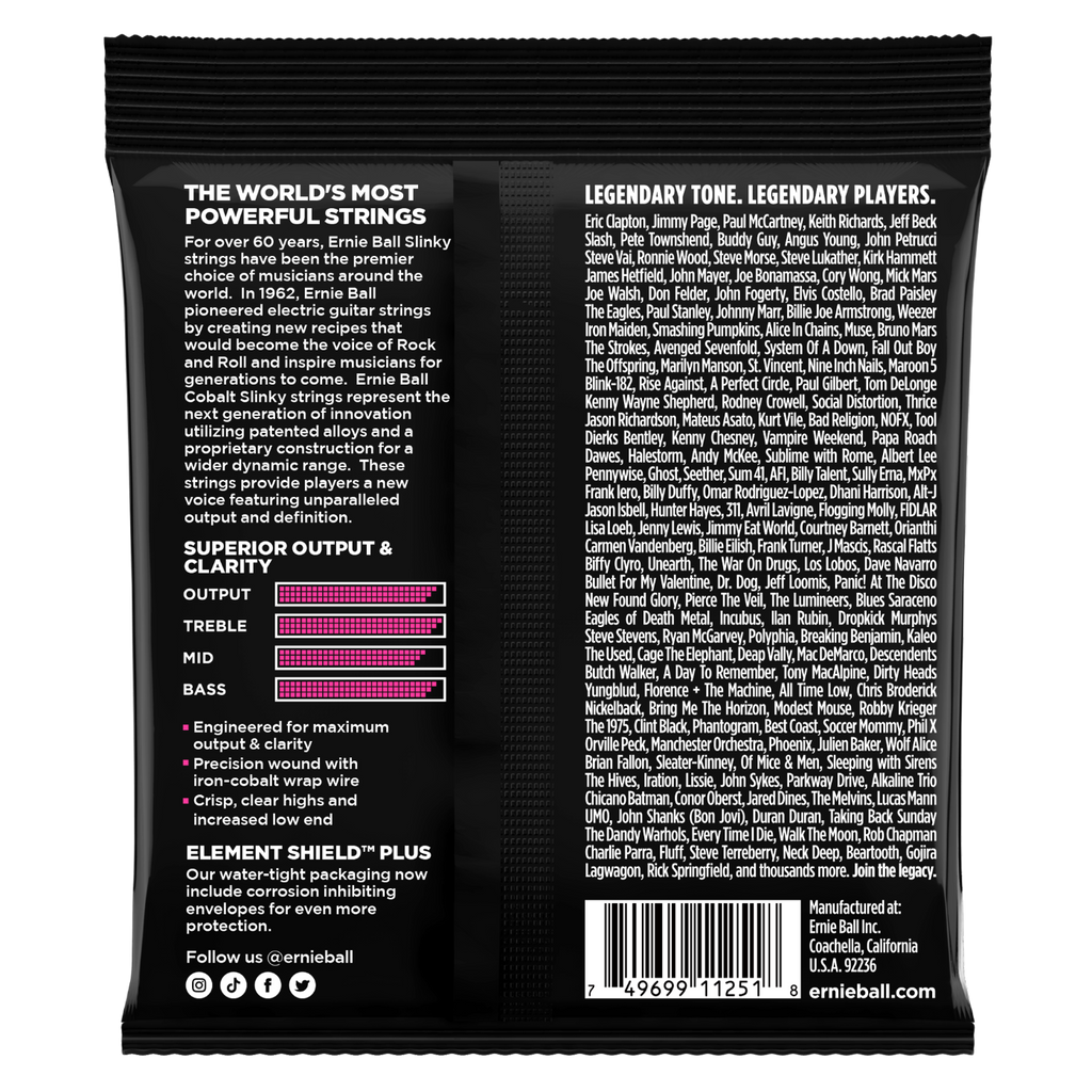 Ernie Ball Super Slinky Cobalt Electric Guitar Strings 3-Pack 9-42