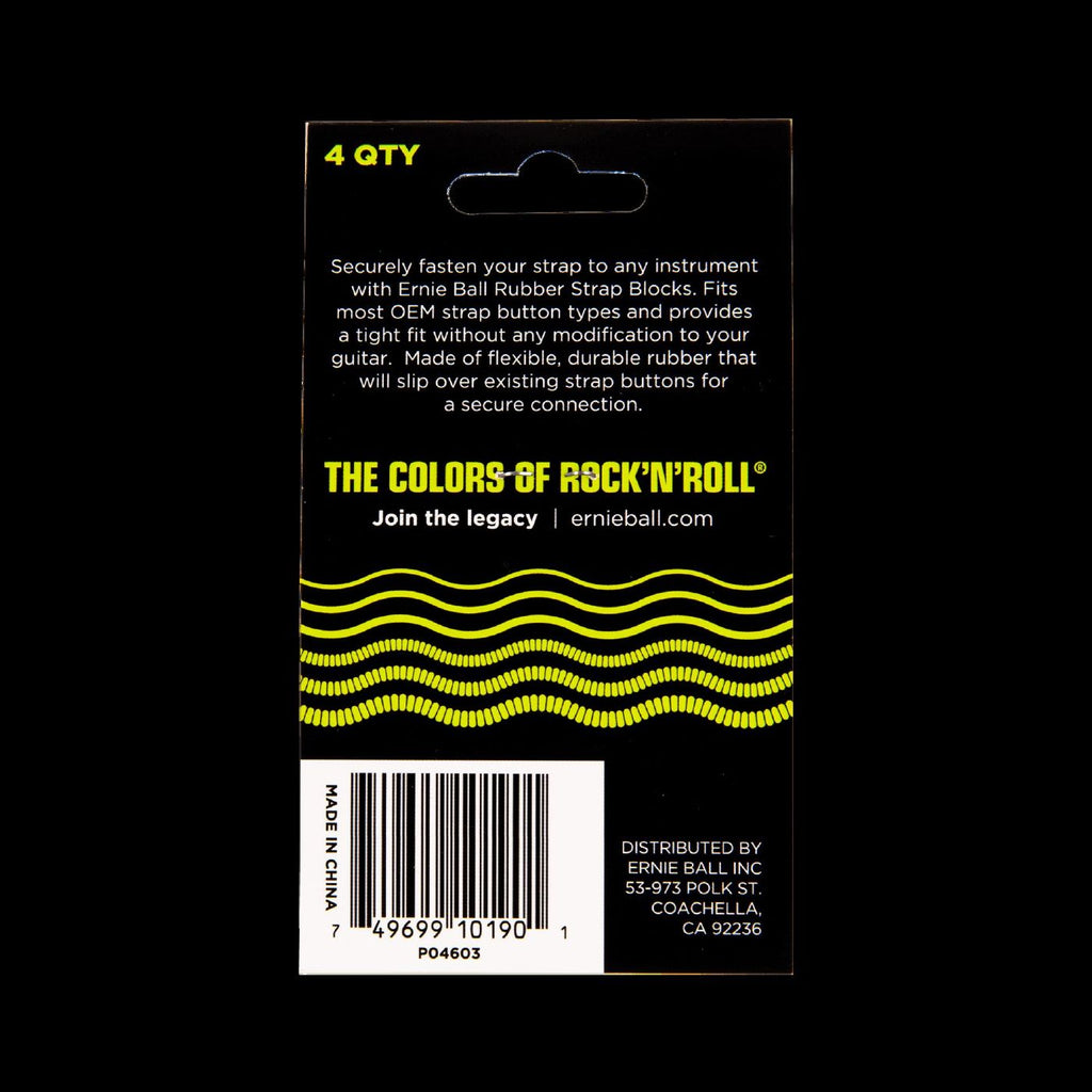 Ernie Ball Guitar Strap Blocks 4-Pack - Black and Red