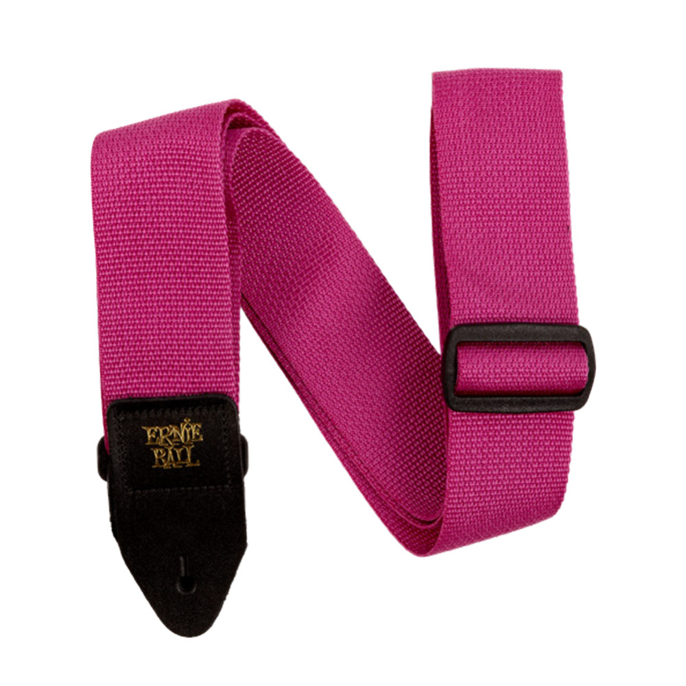 Ernie Ball Polypro Guitar Strap in Raspberry
