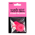 Ernie Ball Guitar Strap Blocks in Pink - 4-Pack