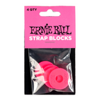 Ernie Ball Guitar Strap Blocks in Pink - 4-Pack