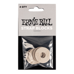Ernie Ball Grey Guitar Strap Blocks 4-pack, guitar accessory for strap stability, shown in a close-up image.