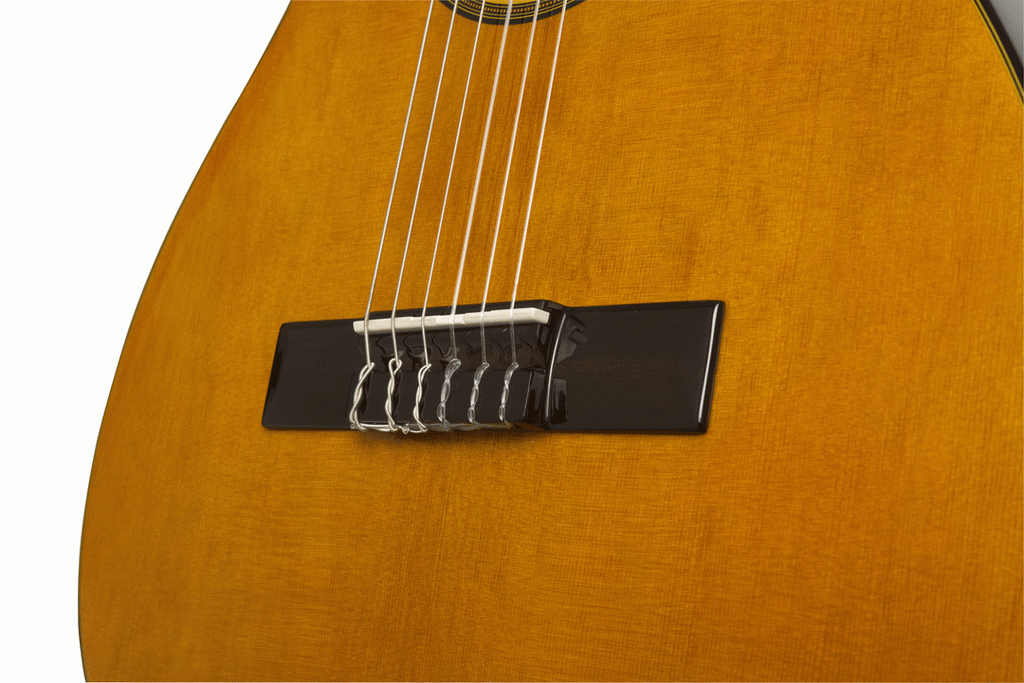 Epiphone Pro-1 3/4 size classical guitar in antique natural finish, showing the body, neck, and strings.