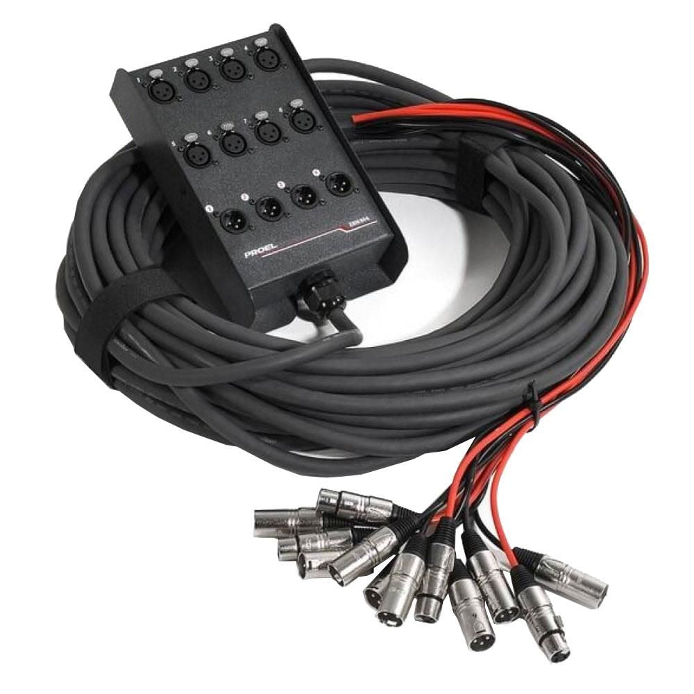 Proel EBN804LU10 Audio Multicore Stage Box 8 Input / 4 Output ‚Äì 10m