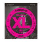 D'Addario ECB81 Bass Guitar Strings 45-100 Chromes Flat Wound Long Scale