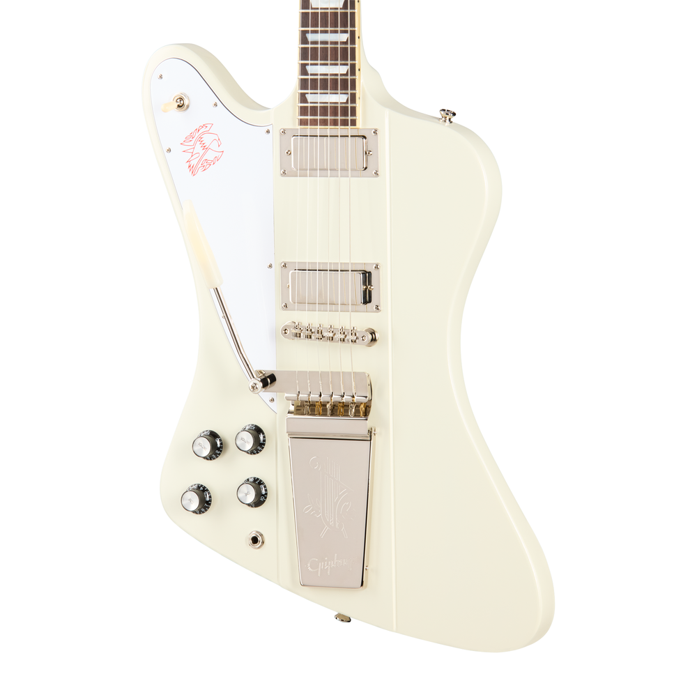 Epiphone 1963 Firebird V With Maestro Vibrola Reissue Left Handed, Polaris White