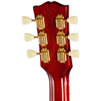 Epiphone 1960 Hummingbird acoustic guitar in Heritage Cherry Sunburst with floral pickguard and vintage-style tuning pegs.