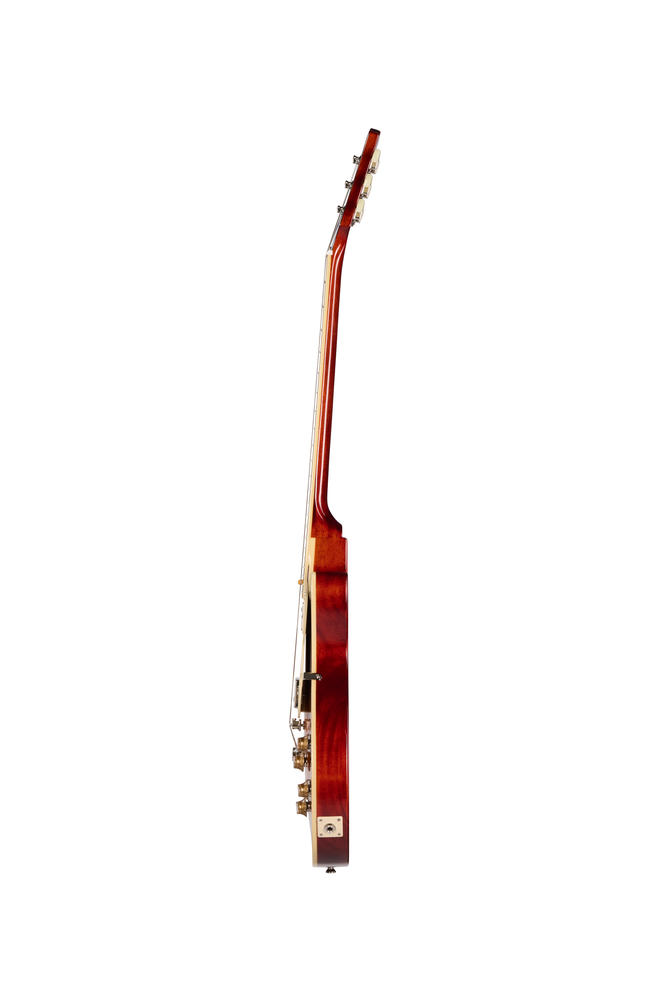 Epiphone 1959 Les Paul Standard electric guitar in washed bourbon burst with sunburst finish and classic guitar features.