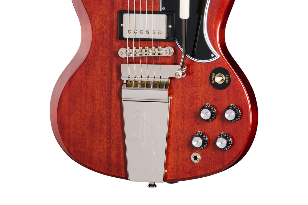 Epiphone 1964 SG Standard Reissue with Maestro Vibrola, Cherry Red