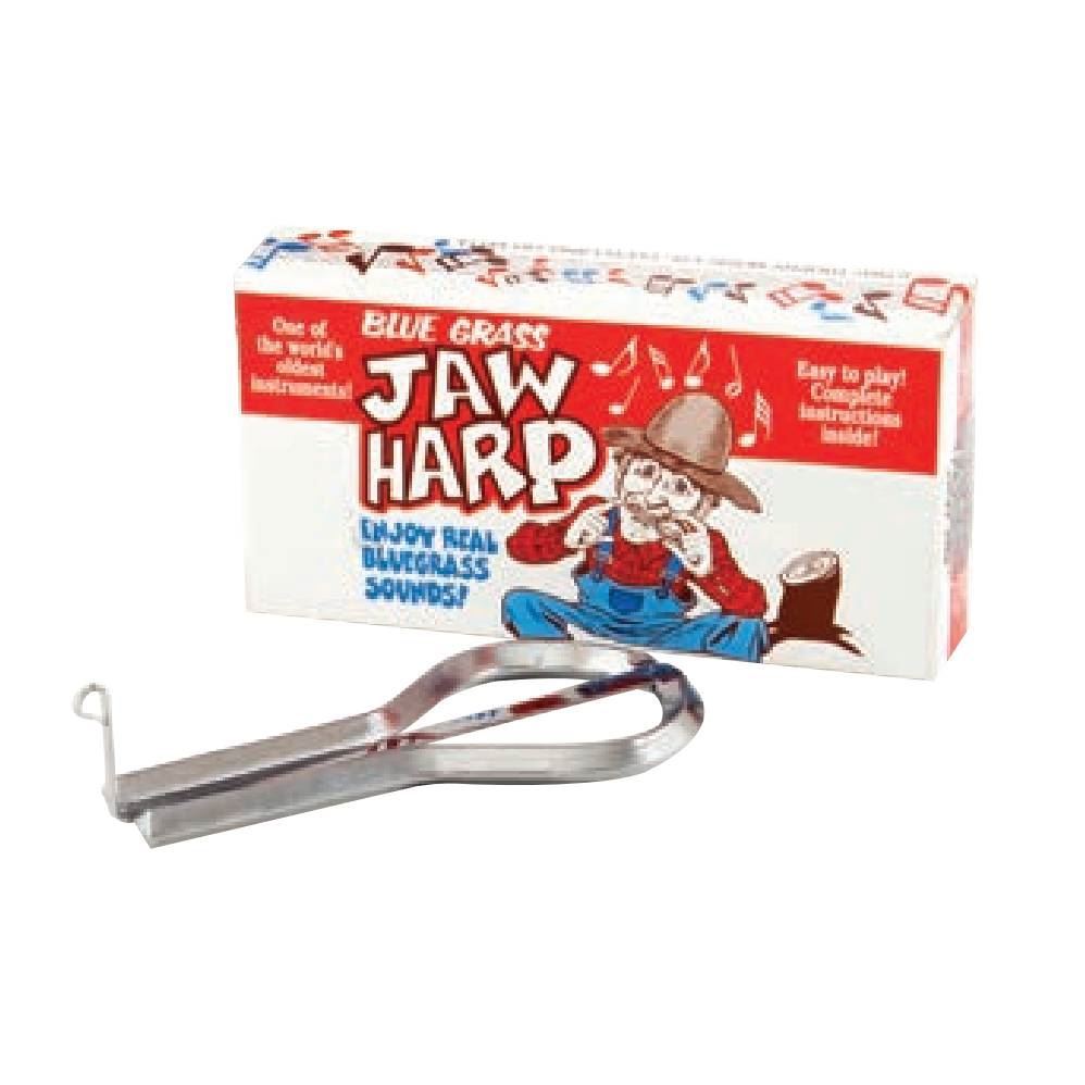 Bluegrass ED350 Jaw Harp by AMS, a blue metal musical instrument with a curved shape, perfect for gifts and novelty collection