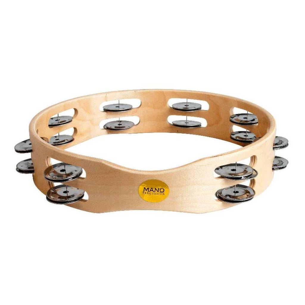 Mano Percussion 10inch Wood Rim 16 Pairs of Jingles Double Row