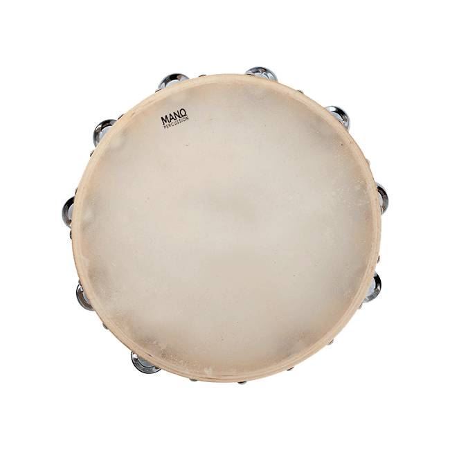 Mano Percussion ED614 12inch Tambourine with 18 pairs of Jingles on double row