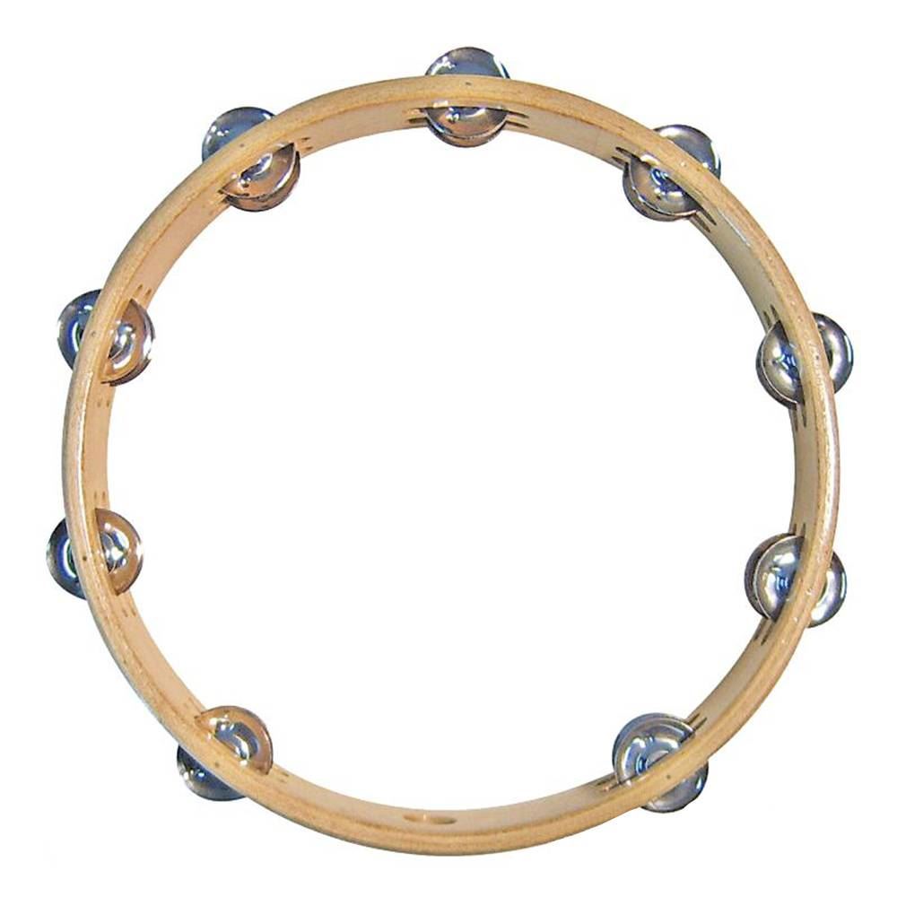 Mano Percussion 12inch Wood Rim 18 Pairs of Jingles Double Row