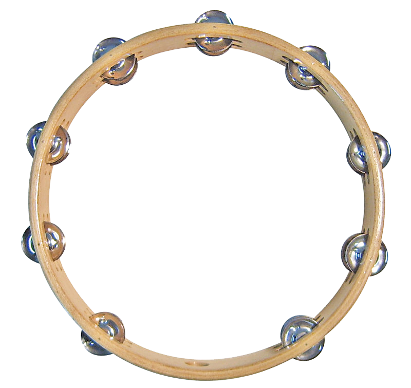 Mano Percussion 12inch Wood Rim 18 Pairs of Jingles Double Row