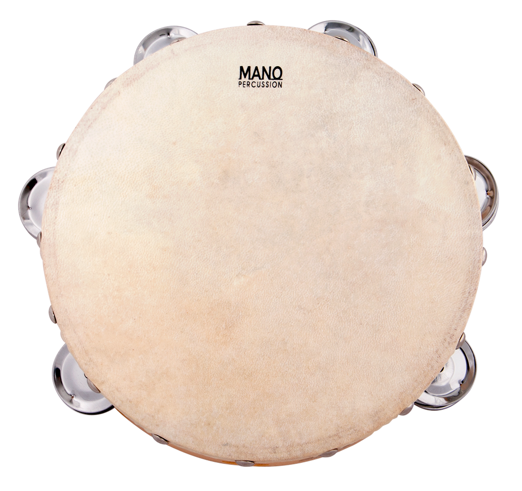 Mano Percussion ED623 8inch Tambourine with 12 pairs of Jingles on Double Row