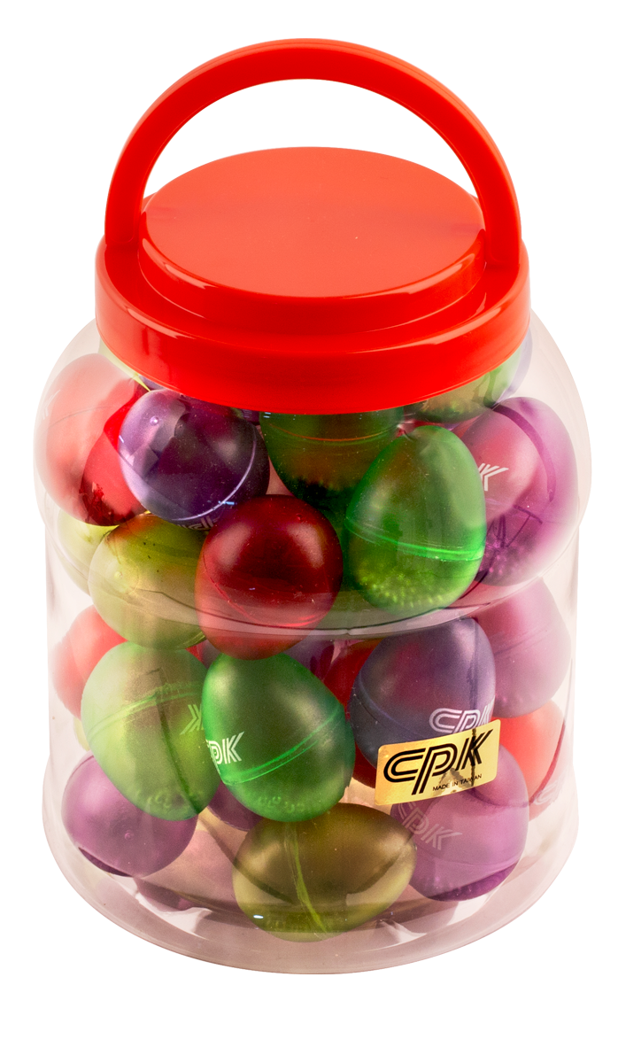 CPK ED800 Plastic Container of Egg Maracas - 40 Pieces