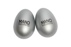 Silver Mano Percussion EDP05SL egg shaker, a compact hand percussion instrument with a shiny metallic finish.