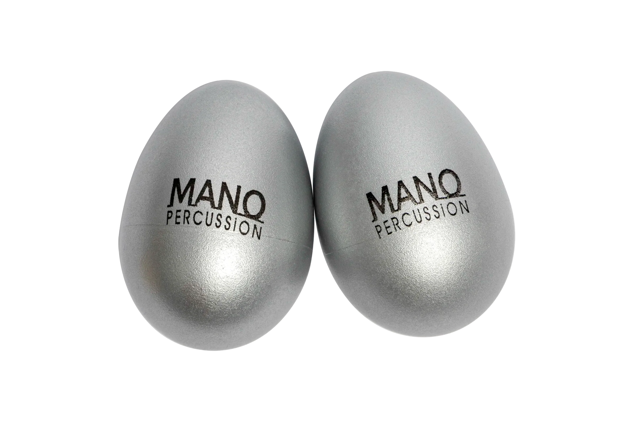 Silver Mano Percussion EDP05SL egg shaker, a compact hand percussion instrument with a shiny metallic finish.