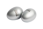 Silver Mano Percussion EDP05SL egg shaker, a small hand percussion instrument with a smooth, shiny surface.