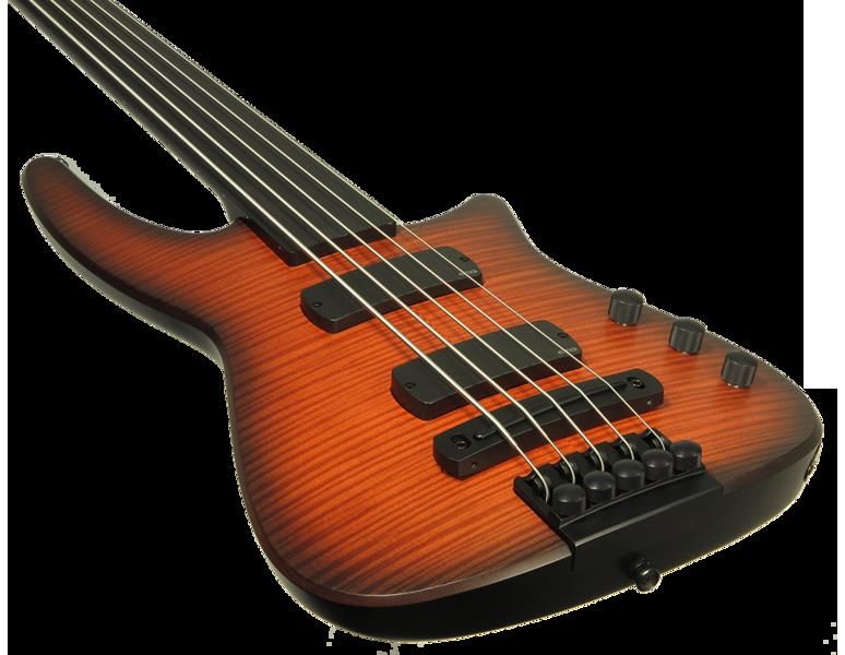 NS Design NXT5a Radius Fretless 5-String Bass Guitar - Sunburst