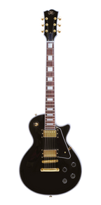 SX EH3BK Deluxe Les Paul Style Electric Guitar in Black