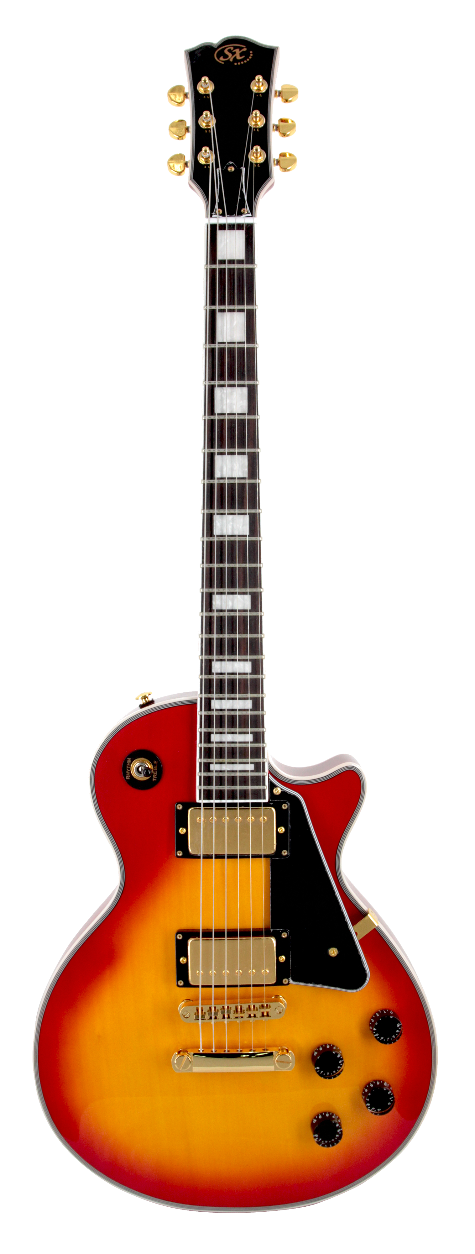 SX EH3CS Deluxe Les Paul Style Electric Guitar in Cherry Sunburst