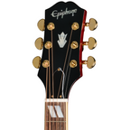 Epiphone Hummingbird Standard EC acoustic guitar in cherry sunburst finish, showing the body, pickguard, and soundhole.