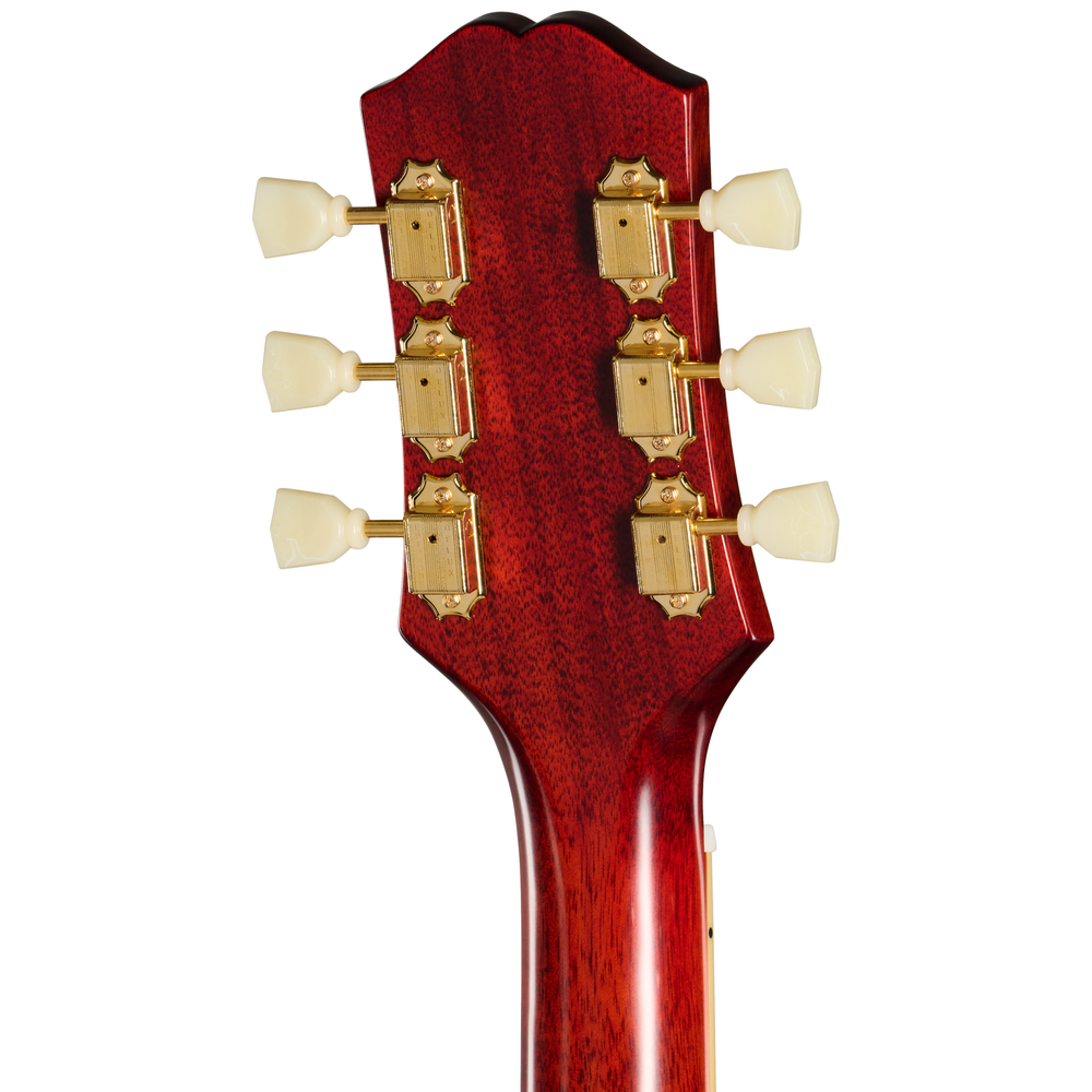 Epiphone Hummingbird Standard acoustic guitar in cherry sunburst finish, showcasing the body, pickguard, and vintage-style detailing.