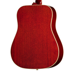 Epiphone Hummingbird Standard acoustic guitar in cherry sunburst finish, showcasing its body, pickguard, and classic design.
