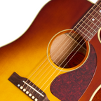 Epiphone J45 Standard EC acoustic guitar with honey burst finish, showing its body, fretboard, and quality craftsmanship.