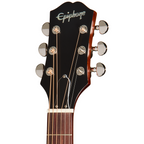 Epiphone J45 Standard EC acoustic guitar in honey burst finish, showing the body, neck, and tuning pegs.