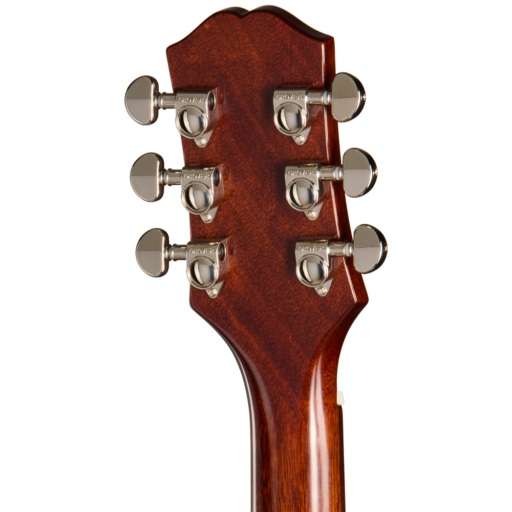 Epiphone J45 Standard EC acoustic guitar in honey burst finish, featuring a dreadnought body and natural wood grain.
