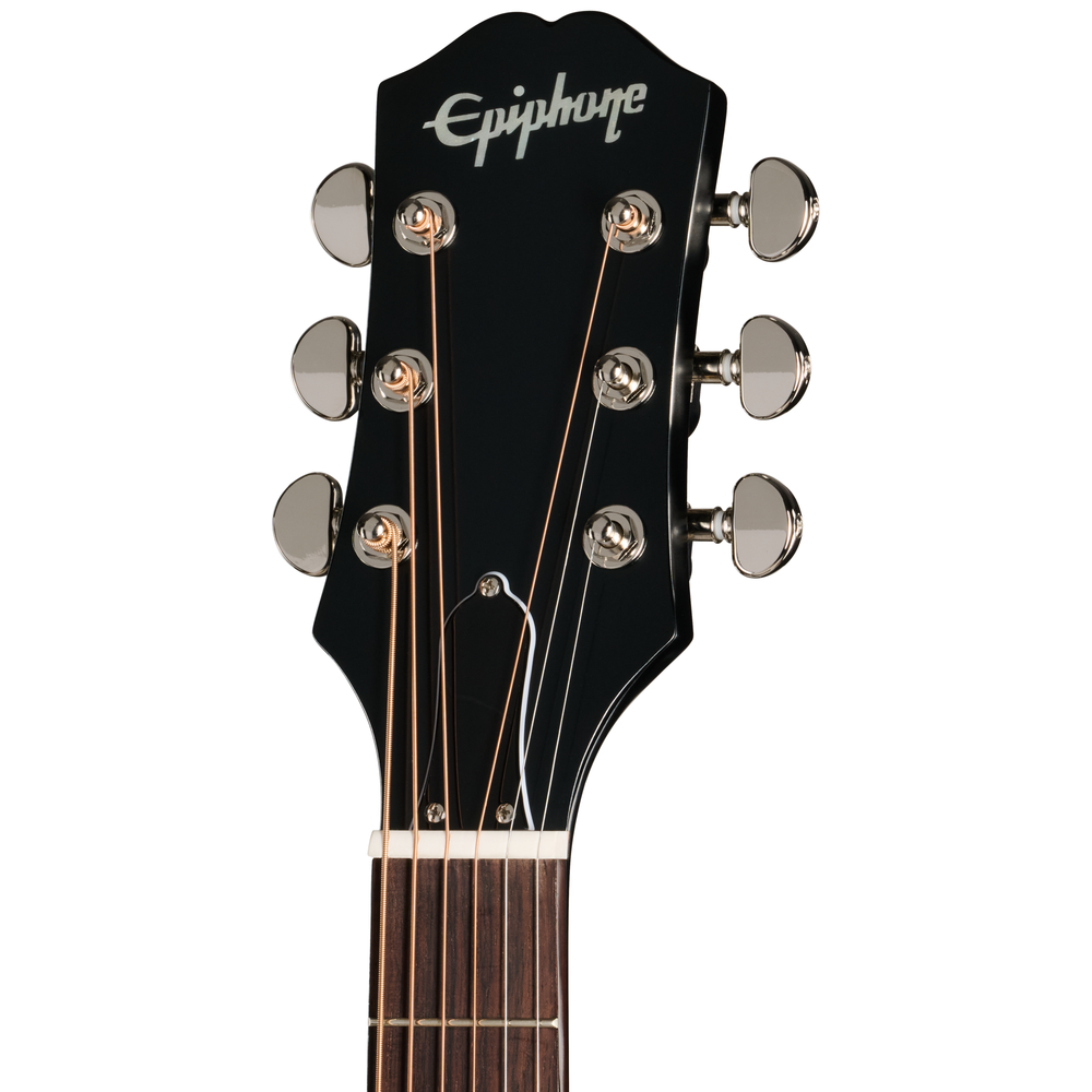 Acoustic Epiphone J45 Standard EC guitar with vintage sunburst finish, showing the body, soundhole, and fretboard details.